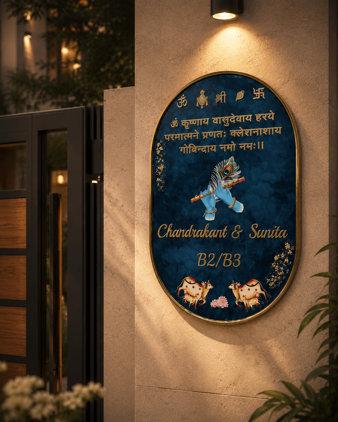 Midnight Blue Name Plate
