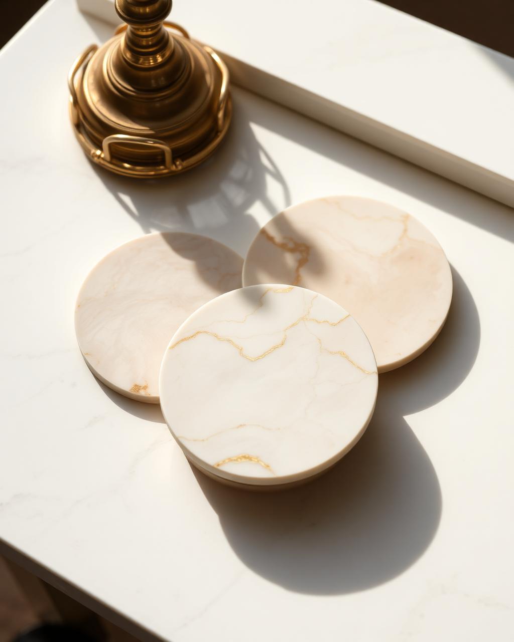 Gold Swirl Coaster Set