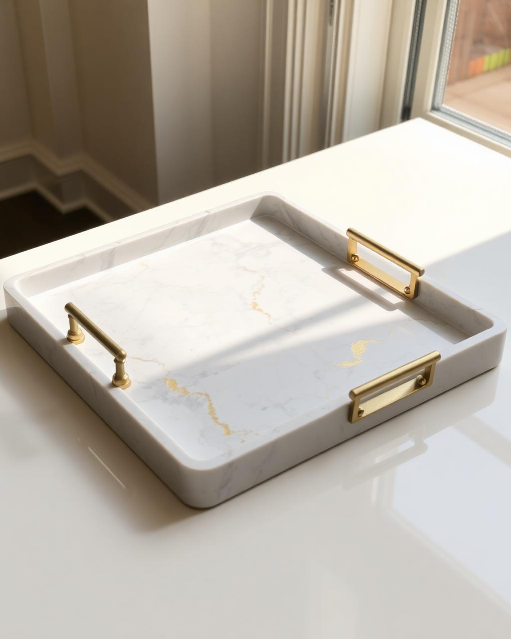 Marble Epoxy Serving Tray